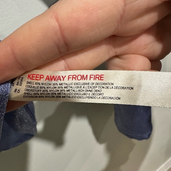 INTIMATELY BY FP Blue Mesh Sheer Sparkly Party Long Sleeve Size M - Picture 7 of 7